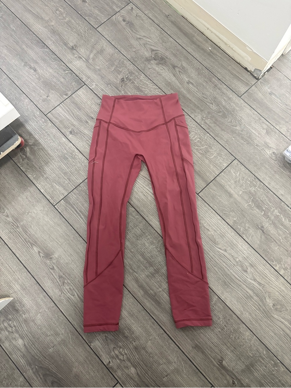 lululemon athletica cropped High-Waist Leggings in Dusty Rose
